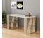 Bureau Taiga 140x75cm Bois Blanc Et Chêne