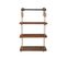 Etagère Murale Design Industriel Garo - L. 60 X H. 120 Cm - Marron