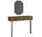 Ensemble Console 1 Tiroir Avec Miroir Tulipia Bois Foncé