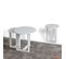 Lot De 3 Tables Basses Gigognes Miramar Blanc