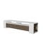 Meuble TV Pariro L155cm Blanc Et Bois Foncé