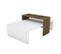 Table Basse Nestoda L80xp50cm Blanc Et Bois Foncé