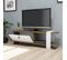 Meuble TV Design Scandinave Gaye - L. 120 X H. 37 Cm - Blanc