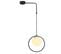 Suspension En L 1 Lampe Globe Cerclé Haut Bioxy Verre Blanc Et Métal Noir