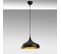 Suspension 1 Lampe Randy D36cm Métal Noir Et Or Antique