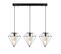 Suspension Filaire Diamant 3 Lampes Alignées Berlioz 100cm Métal Noir