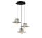 Suspension Filaire 3 Lampes Chapeau Escalier Bert D50cm Métal Noir