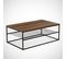 Table Basse Conah L95xp55cm Métal Noir Et Bois Naturel