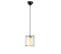 Suspension 1 Lampe Cylindre Encagé Goiltir Verre Blanc Et Métal Noir