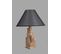 Lampe à Poser Style Vintage Moderne Tatri Abat Jour Conique Tissu Noir Avec Support