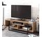 Meuble TV Nikolai L120cm Bois Clair Et Noir