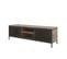 Meuble TV Design Industriel Zeno - L. 150 X H. 47 Cm - Noir