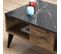 Table Basse Balou 90x54cm Bois Naturel Et Noir Effet Marbre