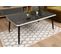 Table Basse Rizka L100cm Bois Effet Marbre Noir Et Argent