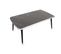 Table Basse Rizka L100cm Bois Effet Marbre Noir Et Argent