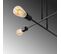 Suspension 2 Bras 4 Lampes Dumpling D70cm Métal Noir