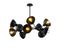 Lustre Ramifié Bras Y 10 Lampes Chuck D75cm Métal Noir