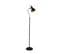 Lampadaire Petite Coupole Aimi 183cm Métal Noir Et Or