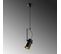 Suspension Projecteur Incliné 1 Lampe Brewster Métal Noir