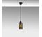 Suspension 1 Lampe Mervin D12cm Métal Noir Et Verre Fumé