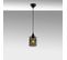 Suspension 1 Lampe Mervin D14cm Métal Noir Et Verre Fumé