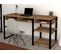 Bureau Industriel Avec Rangements - Naturel Et Noir - Raleigh