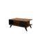 Table Basse Bianca L90xp60cm Bois Et Effet Marbre Noir