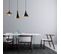 Suspension 3 Lampes Cônes Aligné Jedi 100cm Métal Noir