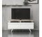 Meuble TV Kira L120cm Bois Chêne Et Blanc