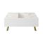 Table Basse Multi Rangement Sophisticari Effet Marbre Blanc