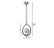 Suspension 1 Lampe Cerclée Radrana D30cm Verre Gris Fumé Et Métal Noir