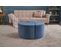 Lot De 2 Poufs Puzzle Ratsel L43xh40cm Velours Bleu