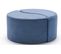 Lot De 2 Poufs Puzzle Ratsel L43xh40cm Velours Bleu