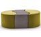 Lot De 3 Poufs Puzzle Ratsel Velours Vert Et Taupe