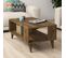 Table Basse Bity 54x90cm Bois Et Métal Bois Foncé