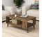 Table Basse Bity 54x90cm Bois Et Métal Bois Foncé