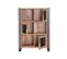 Buffet Haut 3 Portes Colisart L89xh127cm Métal Noir Et Bois Naturel