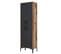 Armoire De Rangement 4 Portes Thidarr L60xh200 cm Bois Naturel Et Anthracite