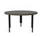 Table Basse Ronde Orbis Ø36,8cm Bois Foncé Et Métal Anthracite