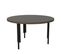 Table Basse Ronde Orbis Ø36,8cm Bois Foncé Et Métal Anthracite