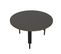 Table Basse Ronde Orbis Ø36,8cm Bois Foncé Et Métal Anthracite