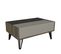 Table Basse 2 Portes Battantes Jazzy L90xp60cm Bois, Gris Et Anthracite