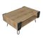 Table Basse Ancon L90cm Bois Clair Et Effet Marbre Noir