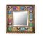 Miroir Mural Dallat L32,5xh33cm Bois Massif Foncé Motif Papillon