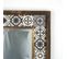 Miroir Mural Dallat L32,5xh33cm Bois Massif Foncé Motif Arabesque Noir Et Blanc