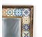 Miroir Mural Dallat L32,5xh33cm Bois Massif Foncé Motif Fayence Andalouse