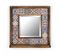 Miroir Mural Dallat L32,5xh33cm Bois Massif Foncé Motif Marocaine