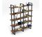 Étagère Bibliothèque Style Industriel Ulid L155cm Bois Foncé Et Métal Noir