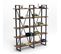 Étagère Bibliothèque Style Industriel Ulid L155cm Bois Foncé Et Métal Noir