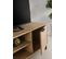 Meuble TV 1 Porte Elliot 140cm Bois Chêne Clair